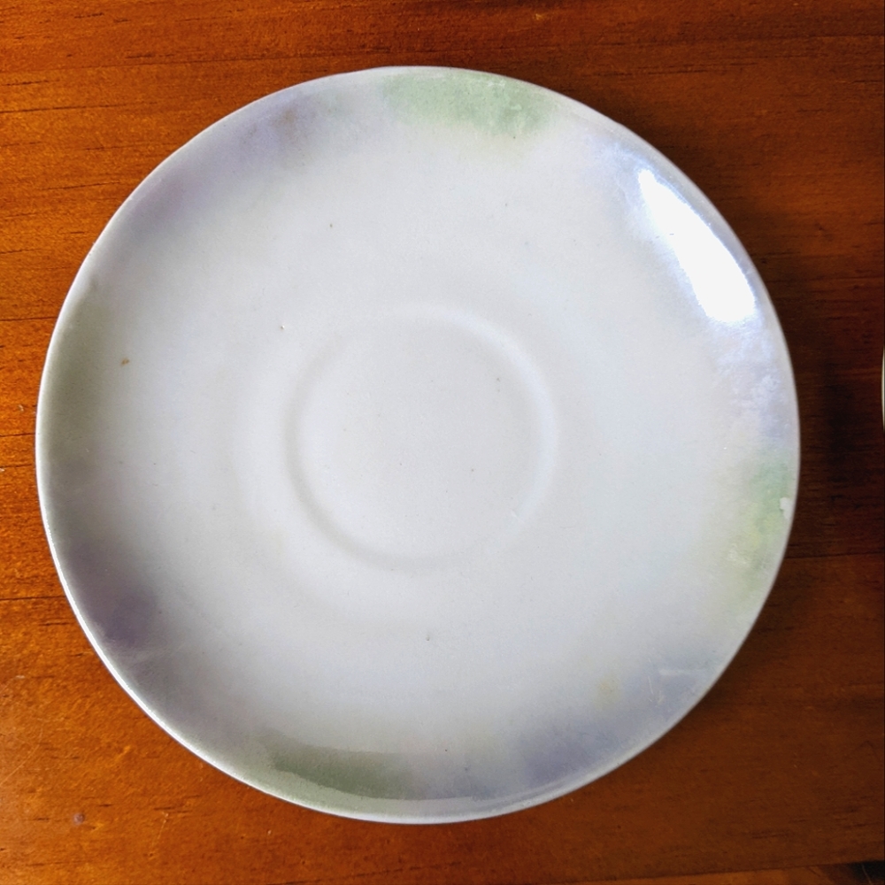 Vintage 50s Bone China Demitasse Plates - Set of 6